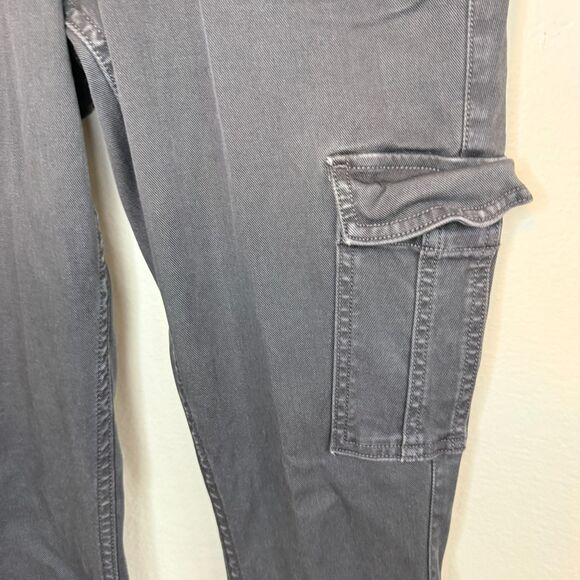 Spanx Stretch Twill Ankle Dark Gray Cargo Pants Medium TALL Inseam - Picture 8 of 14